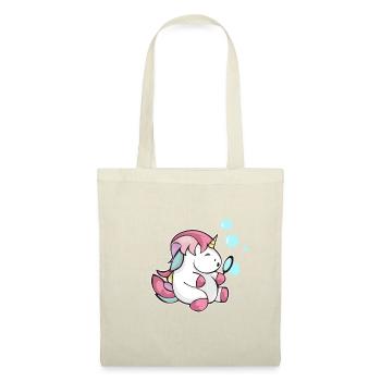 Unicorn soap bubbles blowing glitter child gift - Tote Bag - nature - Front