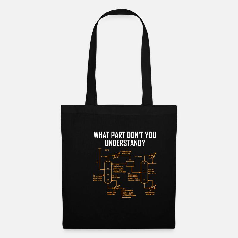 Funny Chemistry Engineer - Chemikant Schematic - Tote Bag - black