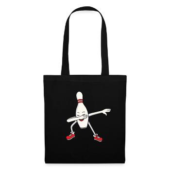 Bowling Bowler Pin Dabbing Dab Tanz Geschenk - Stoffbeutel - Schwarz - Vorne