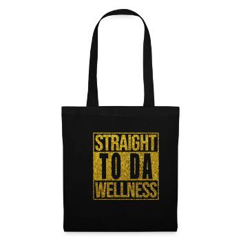 Wellness Urlaub Erholung Relaxen Fitness Geschenk - Stoffbeutel - Schwarz - Vorne