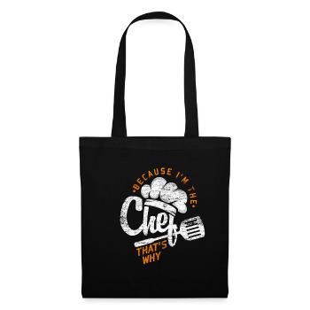Chef chef - Sac en tissu - noir - Devant