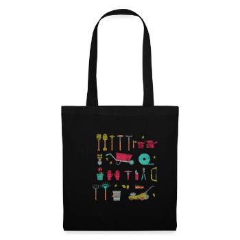 Jardinier outil de jardin - Sac en tissu - noir - Devant
