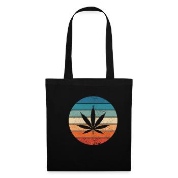 Cannabis Cannabis Cannabis Leaf THC CBD Retro Gift - Tote Bag - black - Front