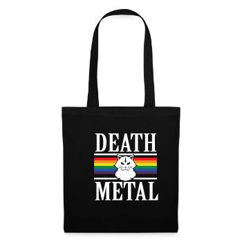 Death Metal Satan Cat Rainbow Rock Gothic - Tote Bag - black - Front