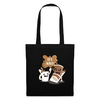 Café comme un monstre de film - Sac en tissu - noir - Devant