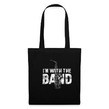 Groupe de saxophone - Sac en tissu - noir - Devant