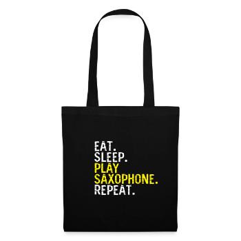 Passe-temps saxophone - Sac en tissu - noir - Devant