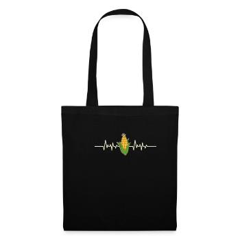 Corn Heartbeat T-Shirt for Corn Farmers Farmer - Tote Bag - black - Front