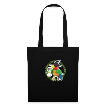 Salières de sécurité Tête pirate Perroquet - Sac en tissu - noir - Devant