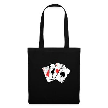 Poker Game Cards Player Bluff Trick Gift - Tote Bag - black - Front