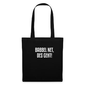 Babbel Net Des Goes | Hesse, dialecte hessien - Sac en tissu - noir - Devant