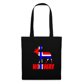 Norwegen - Stoffbeutel - Schwarz - Vorne