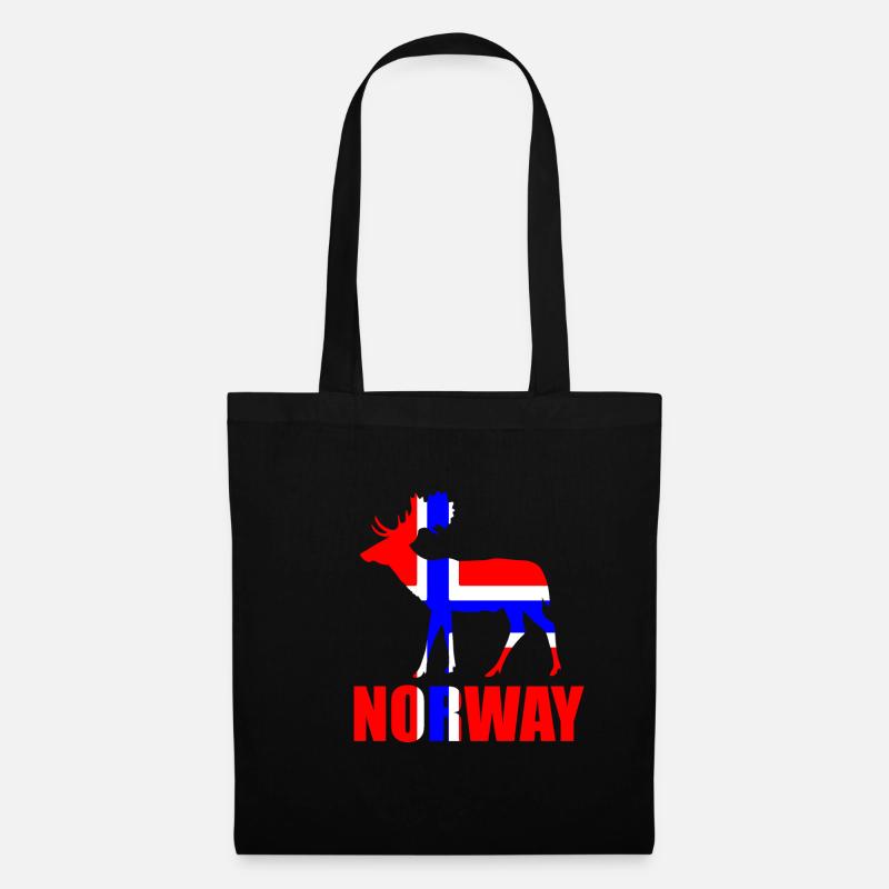 Norwegen - Stoffbeutel - Schwarz