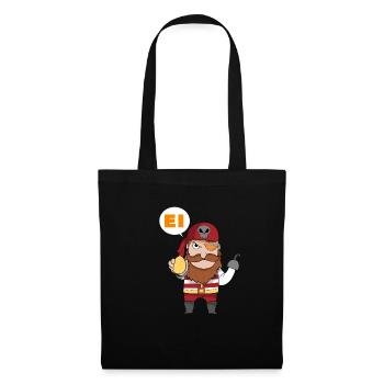 Piraten Ei Aye Kinder Ahoi Spaß Ostern Geschenk - Stoffbeutel - Schwarz - Vorne