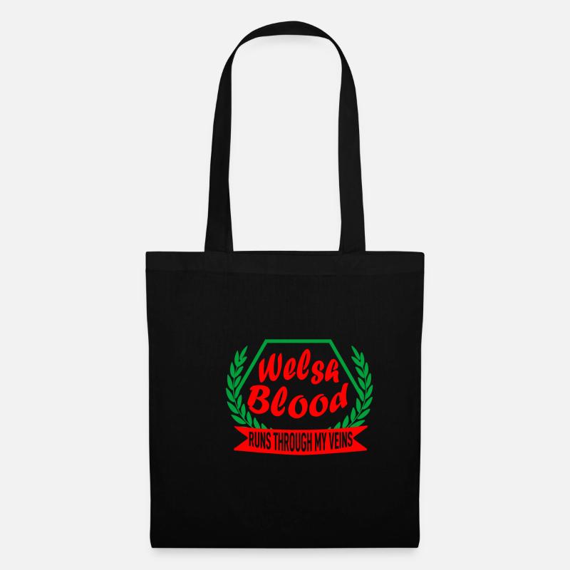 Wales Geschenkidee - Stoffbeutel - Schwarz
