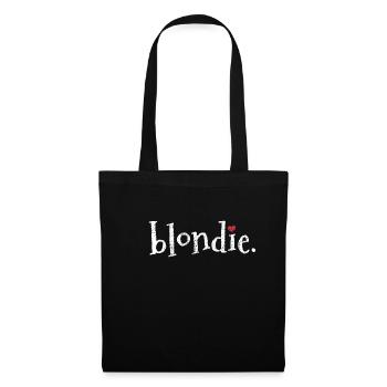 Blondie cheveux blond couleur - Sac en tissu - noir - Devant