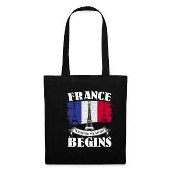 France French French France gift - Tote Bag - black - Front