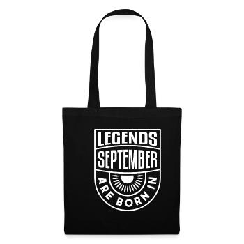 Legends are born in September -Varsity Design - Sac en tissu - noir - Devant