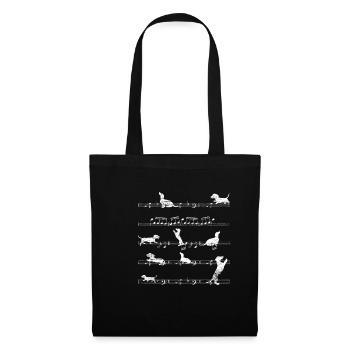 Musique de teckel - Sac en tissu - noir - Devant
