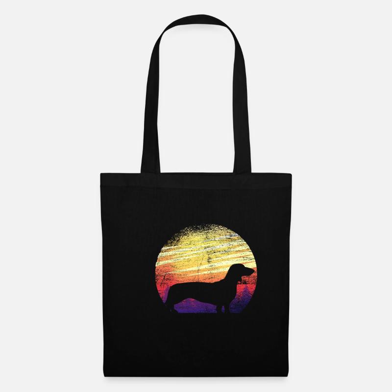teckel - Sac en tissu - noir