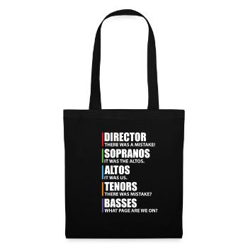 Funny Music Choir Singer Funny - Tote Bag - black - Front