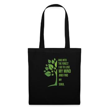 Et dans la forêt je vais perdre mon esprit - Sac en tissu - noir - Devant