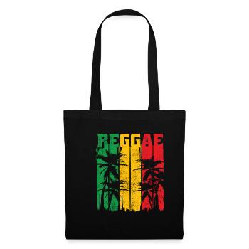 Reggae Rasta Rastafari Jamaica Retro Cool Geschenk - Stoffbeutel - Schwarz - Vorne