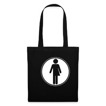 LGBT Trans Trans Transgender Stolz - Stoffbeutel - Schwarz - Vorne