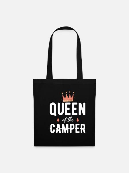 Queen Of The Camper - Frauen Camping Design - Stoffbeutel - Schwarz