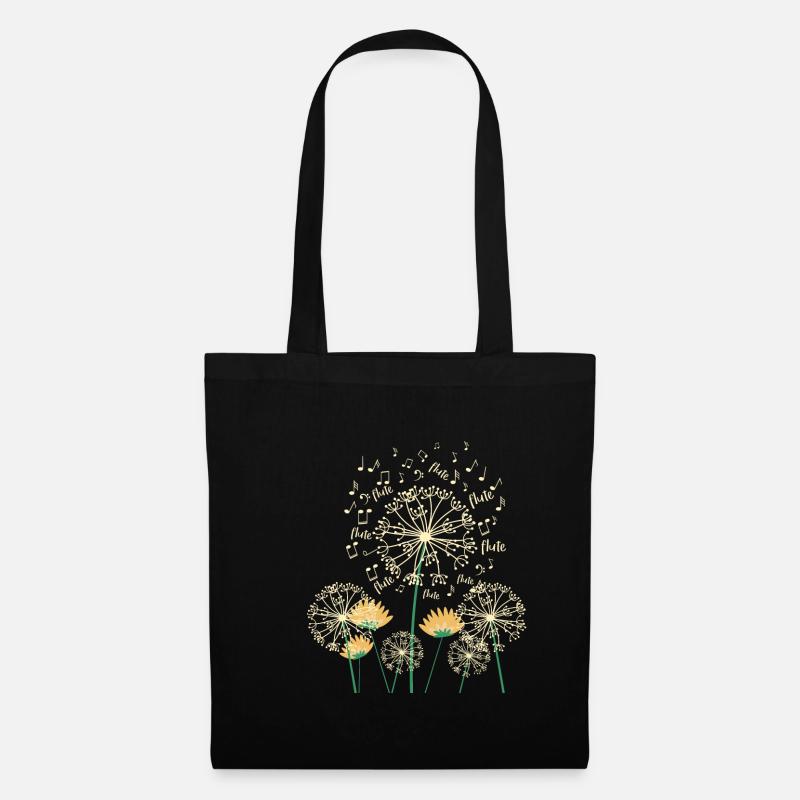 Dandelion flute - Tote Bag - black
