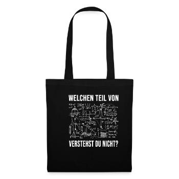 Welchen Teil von hast du nicht verstanden Mathe - Stoffbeutel - Schwarz - Vorne