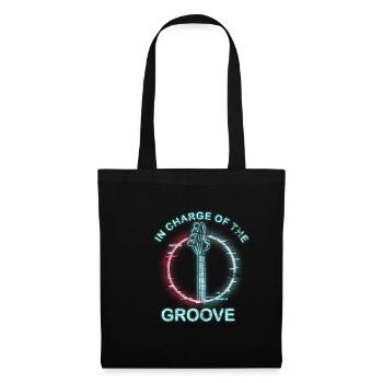Musique de guitare basse - Sac en tissu - noir - Devant