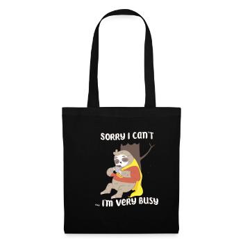Faultier Superheld trinkt Kaffee - Tote Bag - black - Front
