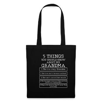 Grandmother grandma - Tote Bag - black - Front