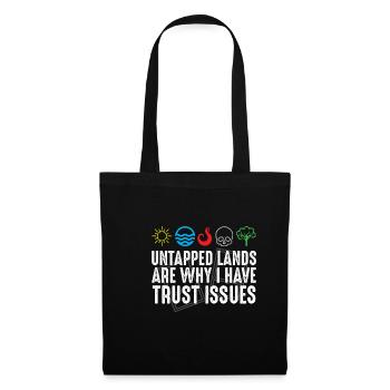 Trust Issues Untapped Lands Funny Magic Geek TCG - Sac en tissu - noir - Devant