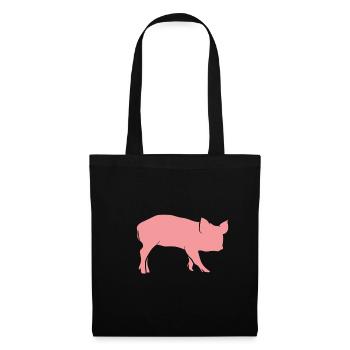 Porcelets de porc - Sac en tissu - noir - Devant