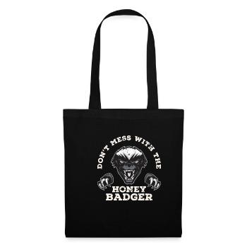 Chasseur de blaireau au miel - Sac en tissu - noir - Devant