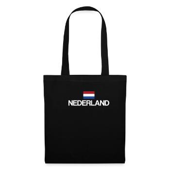 Nederland | Pays-Bas, Hollande, Néerlandais - Sac en tissu - noir - Devant