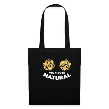 YES THEY’RE NATURAL Fantasy RPG dés seins - Sac en tissu - noir - Devant
