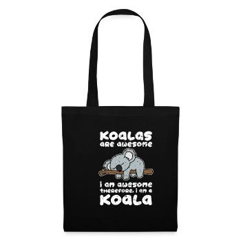Koala - Stoffbeutel - Schwarz - Vorne