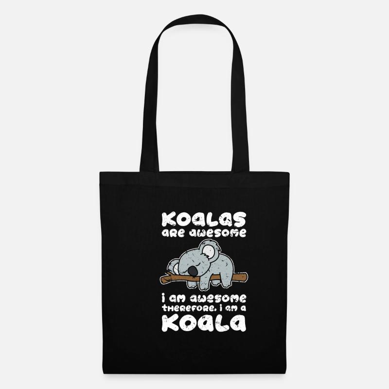 koala - Sac en tissu - noir