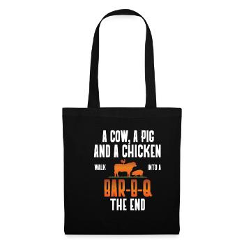 BBQ Quote Design - Cadeau du maître du barbecue - Sac en tissu - noir - Devant