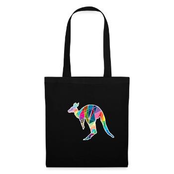 Kangourou sautillant - Sac en tissu - noir - Devant