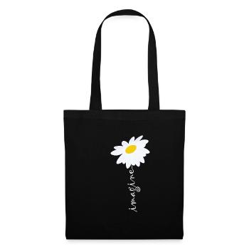 Imagine Daisy Flower - Stoffbeutel - Schwarz - Vorne