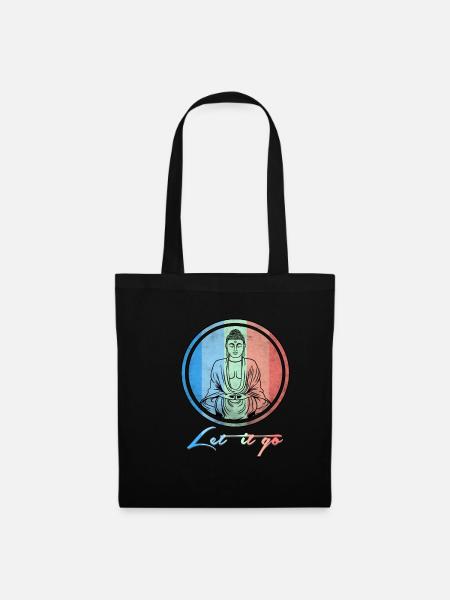 Buddha let it go - Stoffbeutel - Schwarz