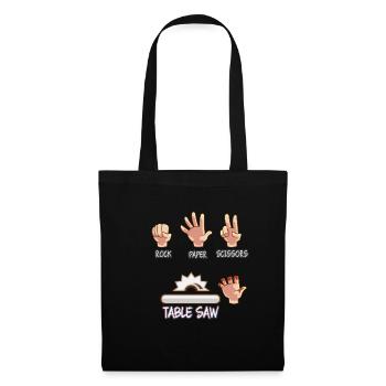 Charpentier bois - Sac en tissu - noir - Devant