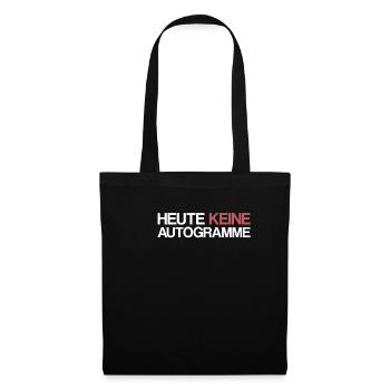Heute keine Autogramme | VIP, Ironie, keine Lust - Stoffbeutel - Schwarz - Vorne