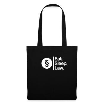 Mange la loi du sommeil | Droit, examen d'État, avocat - Sac en tissu - noir - Devant