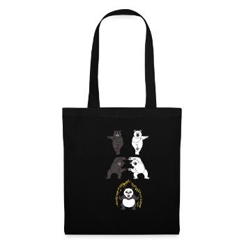 Panda Pandas Fusion Anime Kawaii Manga Gift - Tote Bag - black - Front