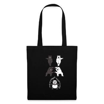 Panda Pandas Fusion Anime Kawaii Manga Gift - Tote Bag - black - Front